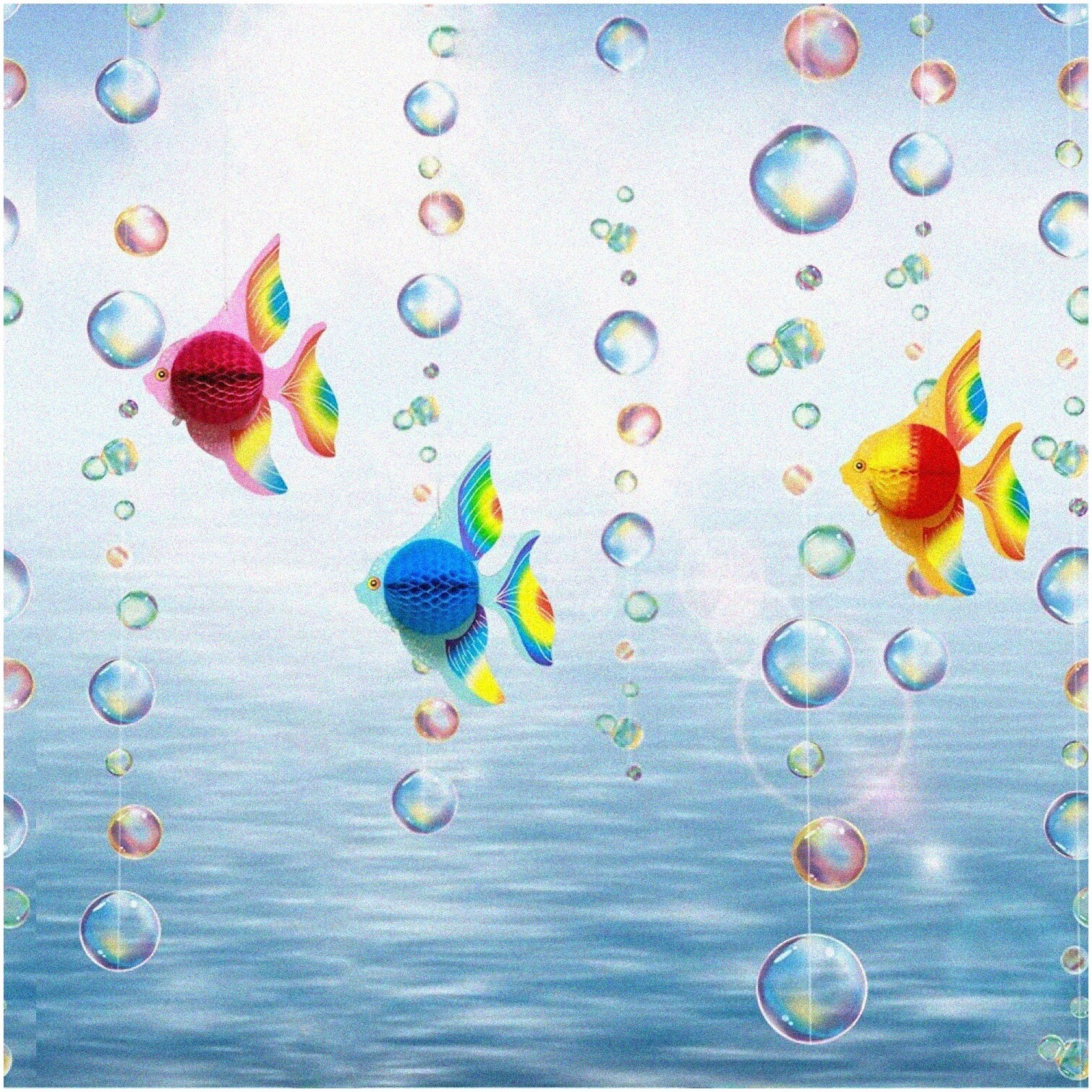 Colorful Fish Bubble Garland 12ft Party Decor