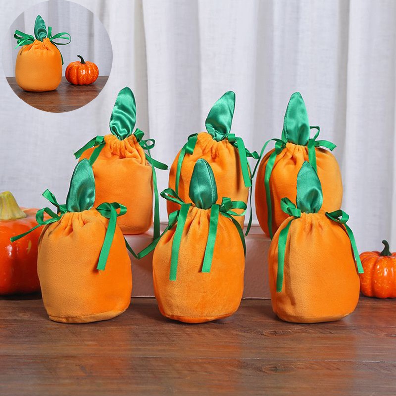Christmas Bag Pumpkin Candy Bag Gift For Kids Halloween Decoration String With