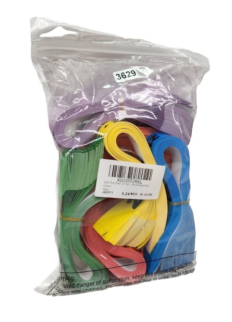 600 Pcs Over 21 Wristbands Paper Event Wristbands Colored Bracelet Waterproof
