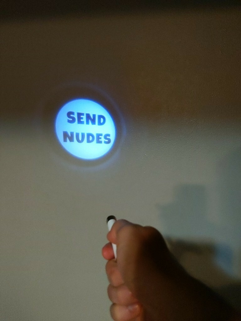 Send Nudes Flashlight Projector LED Party Clubbing Naughty Funny Meme Lord