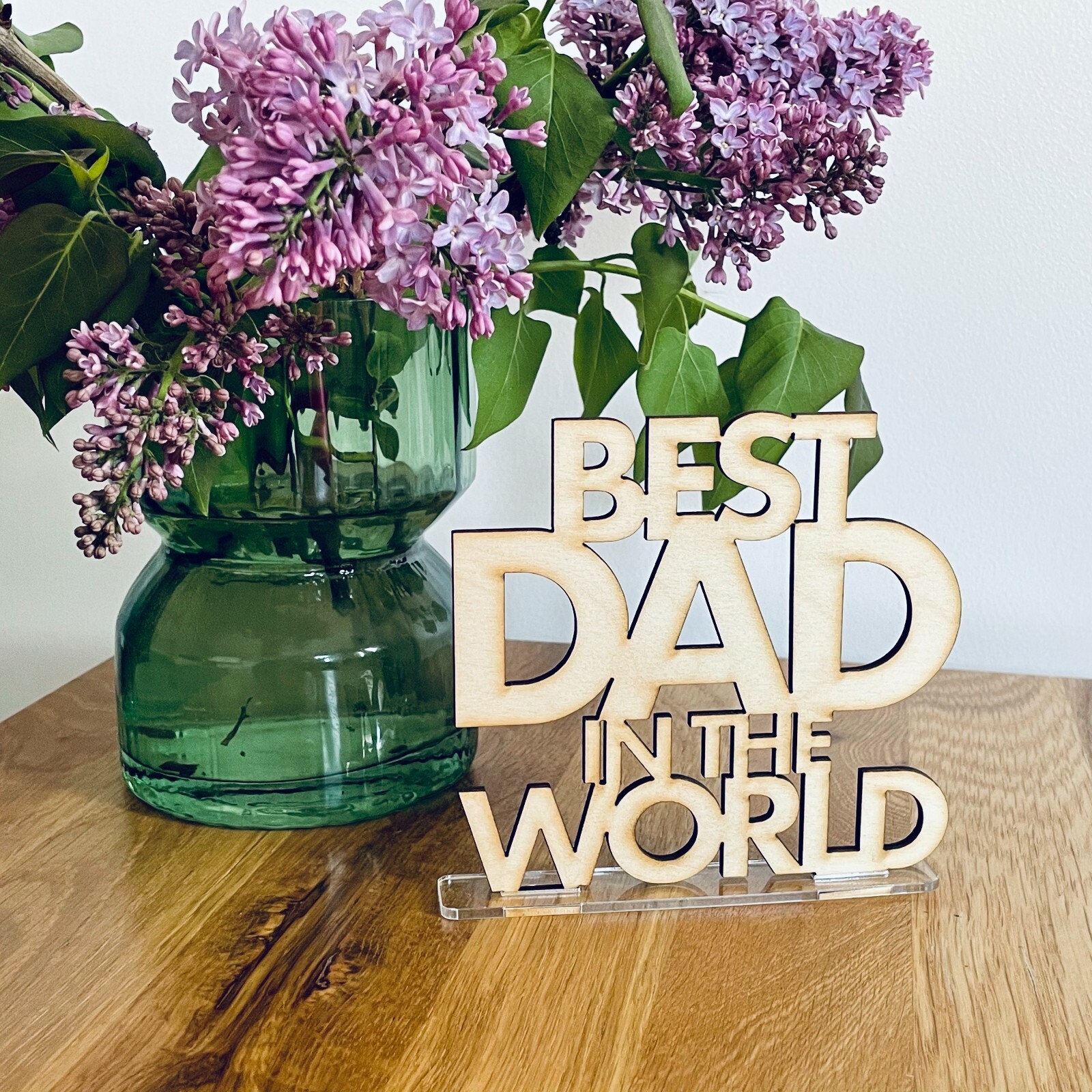 Best Dad in The World, Father’s Day gift, Birthday present, Laser Cut, Wood
