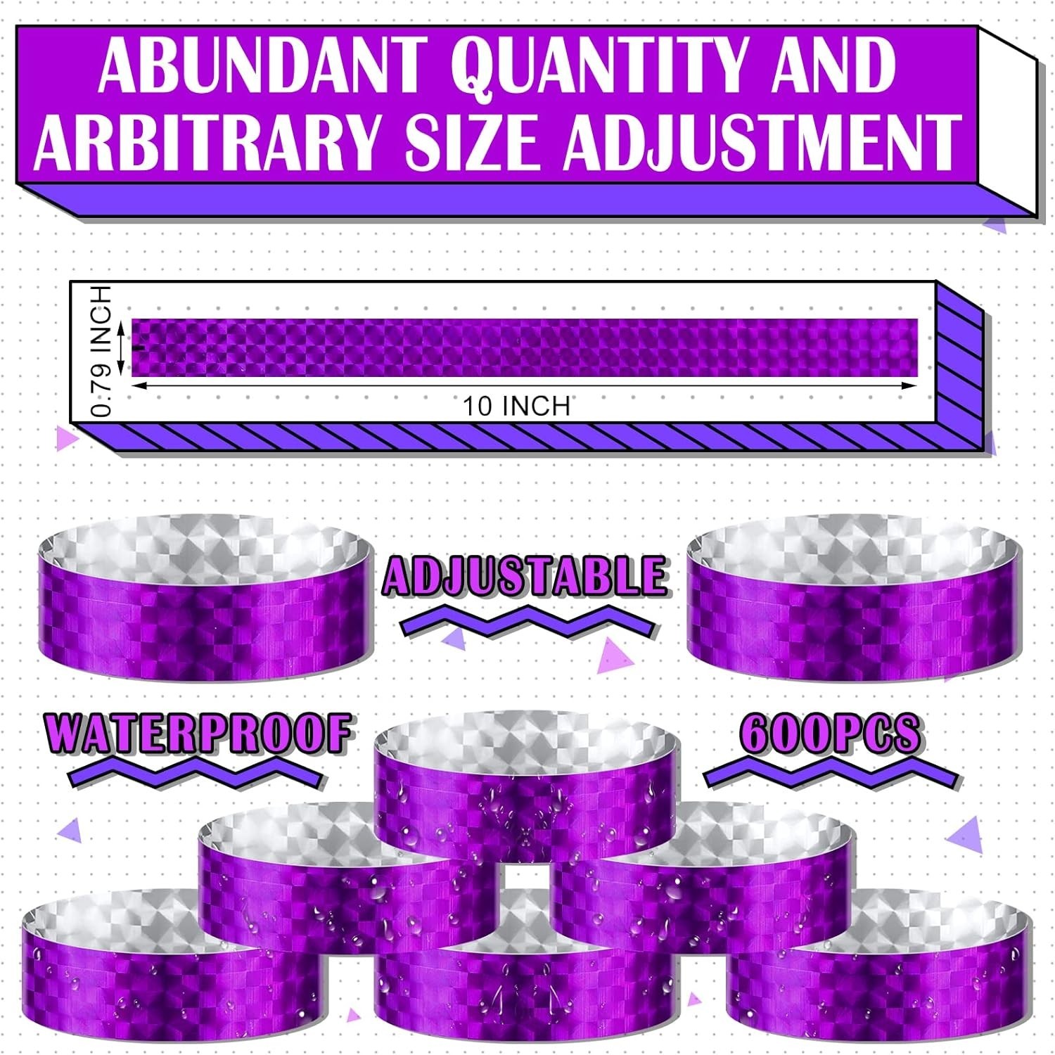 Paper Wristbands Neon Wrist Bands Waterproof Handbands for Events Lightweight…