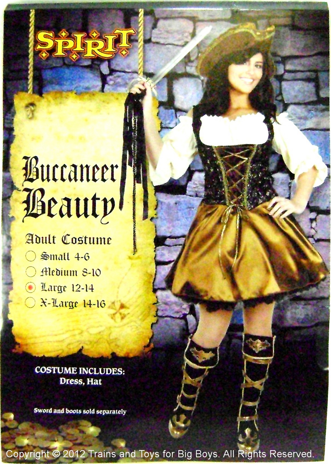 BUCCANEER BEAUTY HALLOWEEN COSTUME WOMEN’S LARGE 14-16 Pirate Wench L New I