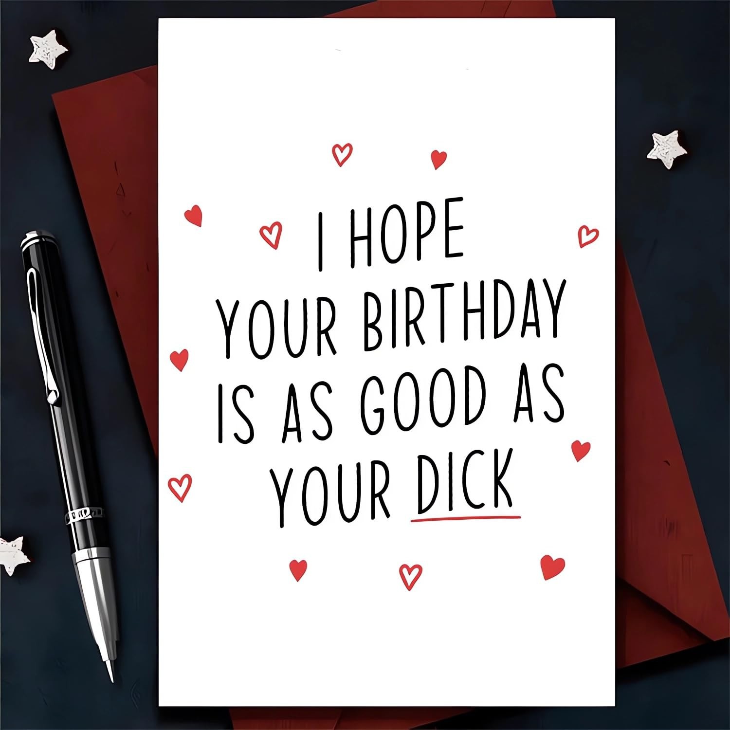 Sexy Birthday Cards for Him, Funny Unique Interesting 20.5cm x 13.5cm, White