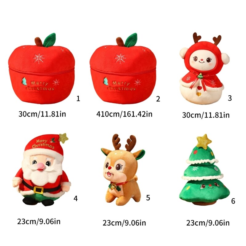 Christmas Tree Plush Toy Soft Stuffed Pillow for Kids and Holiday Decors