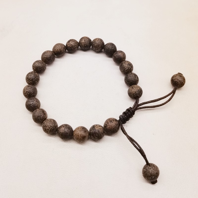 Fashion Agarwood 7mm Bead Bracelet Chinese Luck Meditation Mala Unisex Jewelry