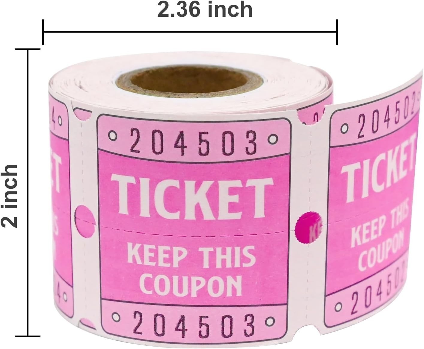 DGBDPACK 250 Raffle Tickets, 50/50 Double Roll Tickets for Raffles, Carnival, Do