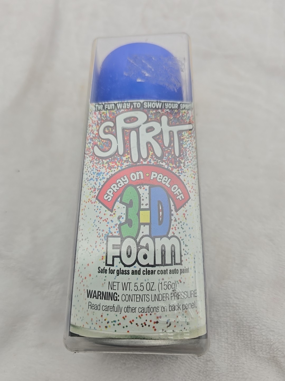 3D FOAM SPRAY BIRTHDAY SPRAY ON Blue PEEL OFF EVENT FOAM SPRAY 5.5 OZ USA MADE