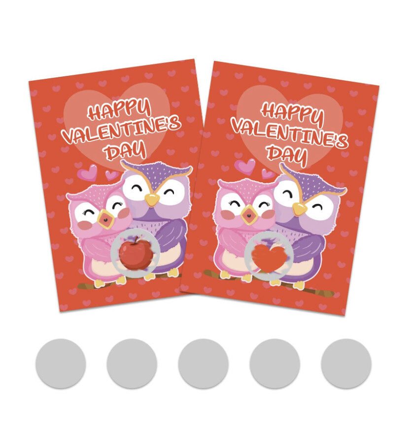 36 Pcs Valentines Day Scratch Off Game Card Event Party Games Raffle Tickets
