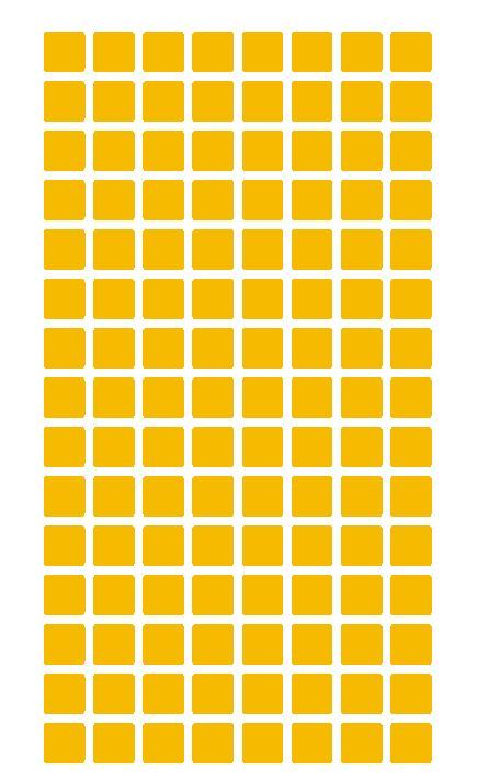 1/4″ Golden Yellow Square Color Coding Inventory Label Stickers Made In The USA