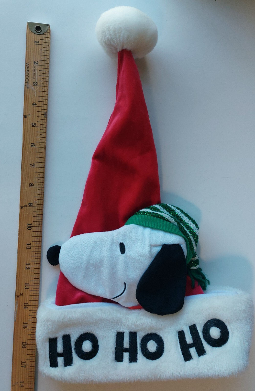 Peanuts Snoopy Christmas Santa Hat 3D HO HO HO