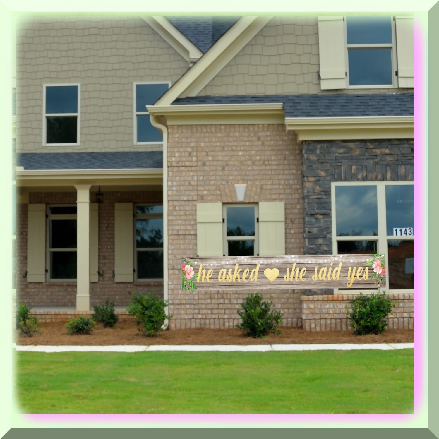 Wedding Engagement Decorations Banner 20×118 inches