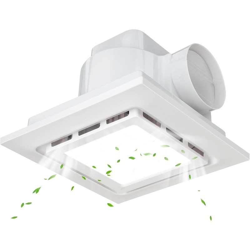 Bathroom Exhaust Fan with Light 12×12 IN Panel, Mounting Opening 10×10 IN 135CFM