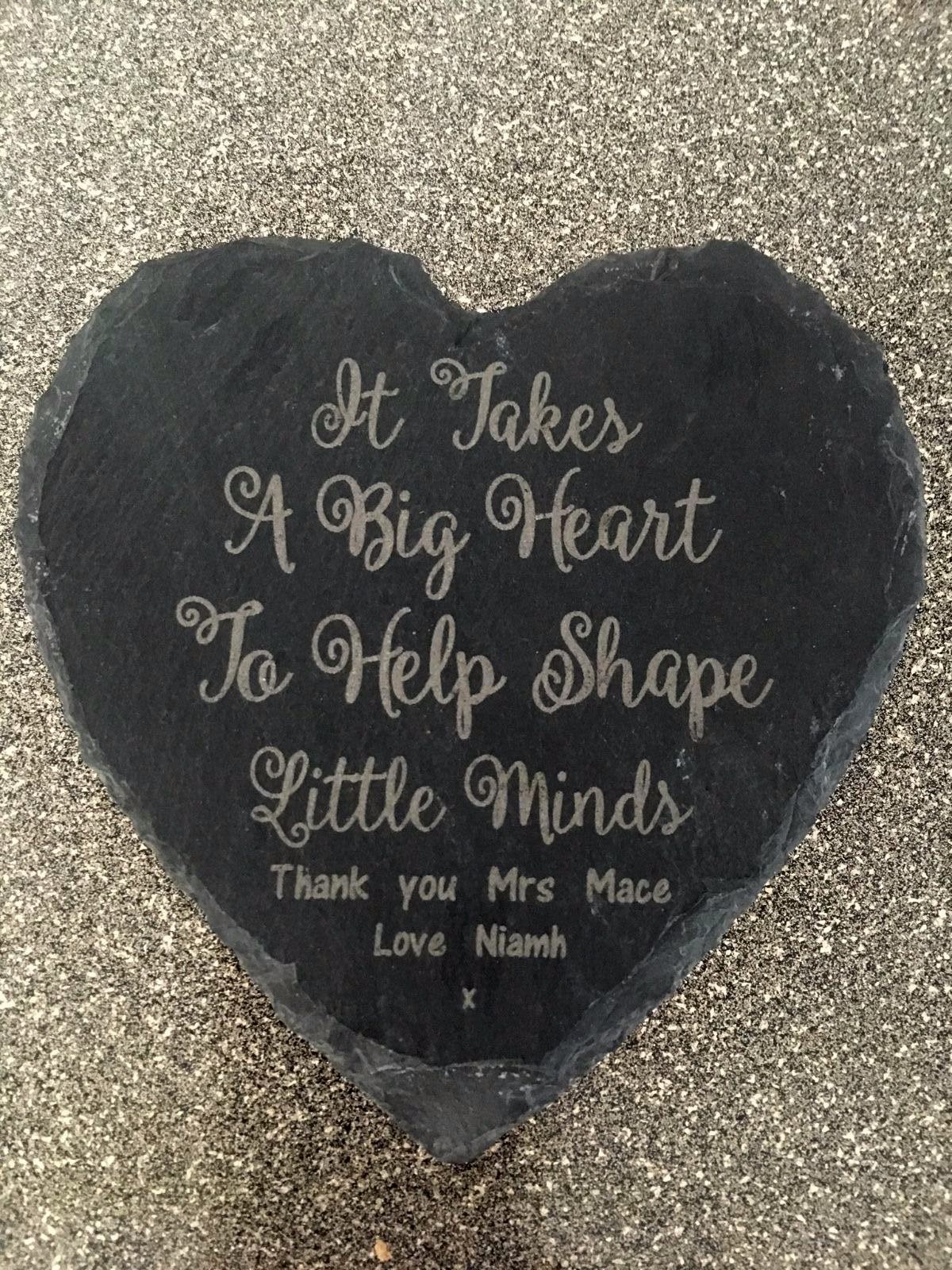 Personalised Teacher Slate Coaster Gift, End of Term, Thank you, Leaving present