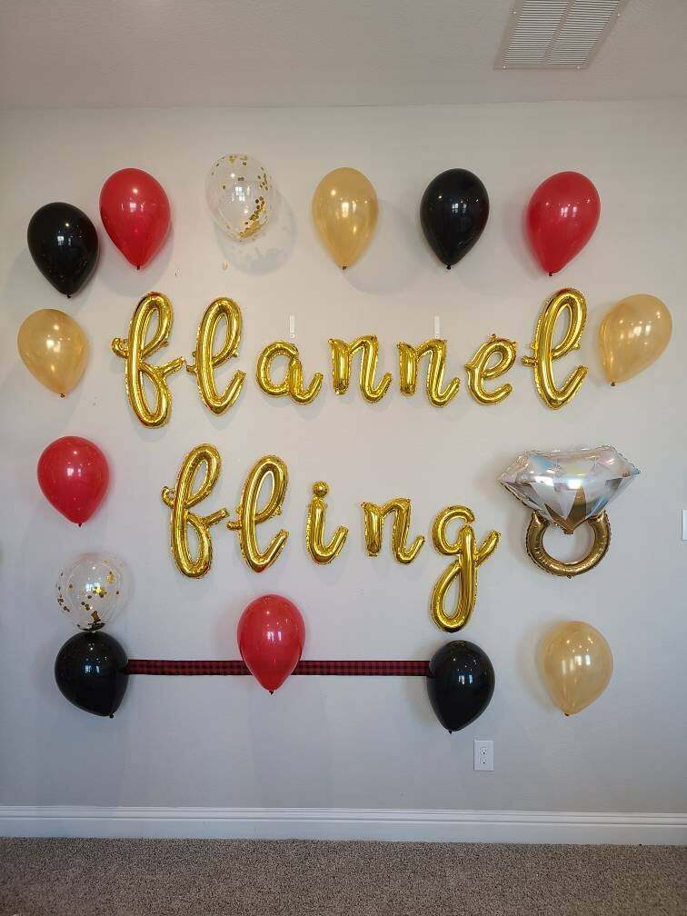 Flannel Fling Bachelorette Party Decorations Bachelorette Balloons Engagement Ri