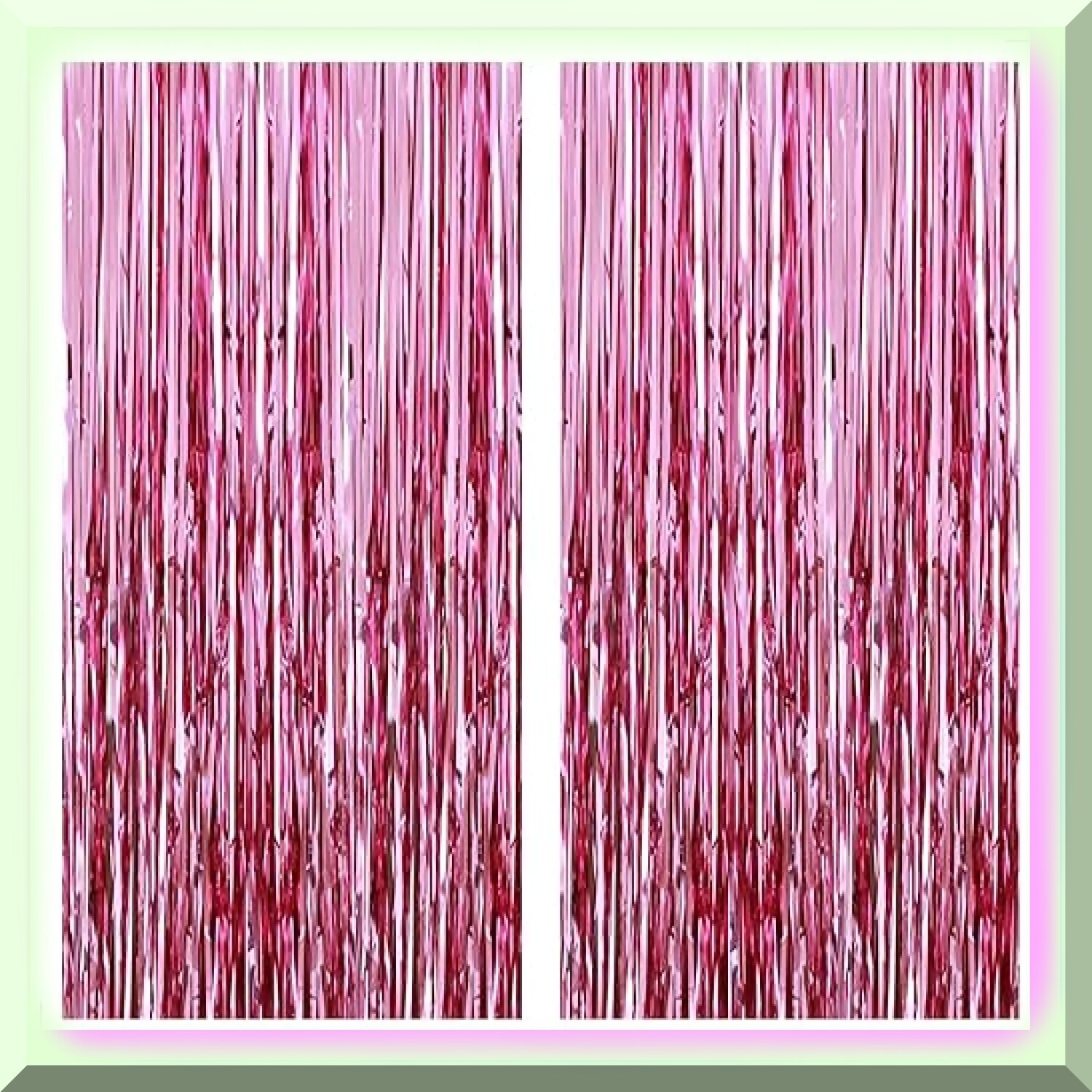 Pink Party Backdrop and Fringe Curtain Set