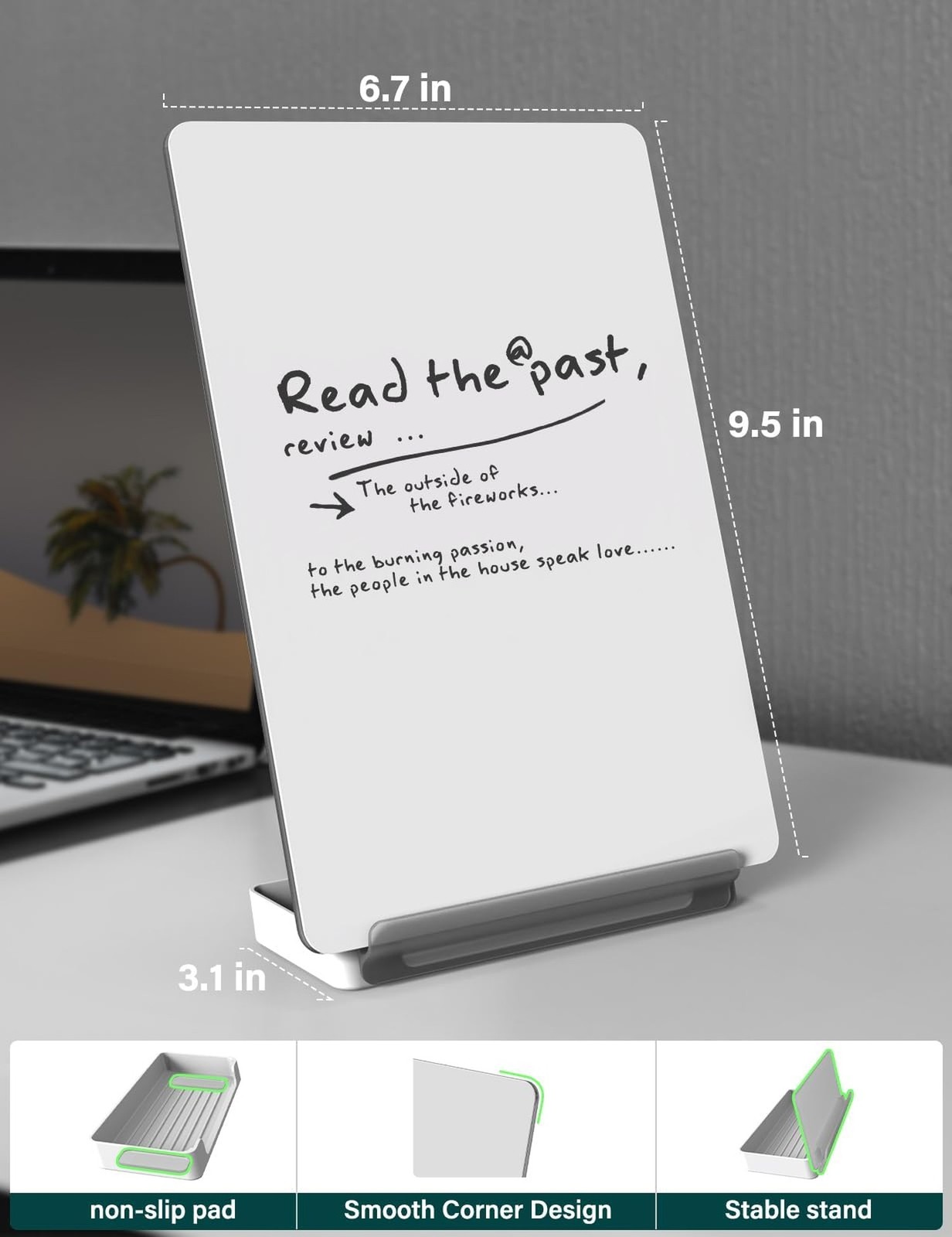 Yagee Desktop Whiteboard with Storage, Dry Erase Board with Phone &… Fast Ship