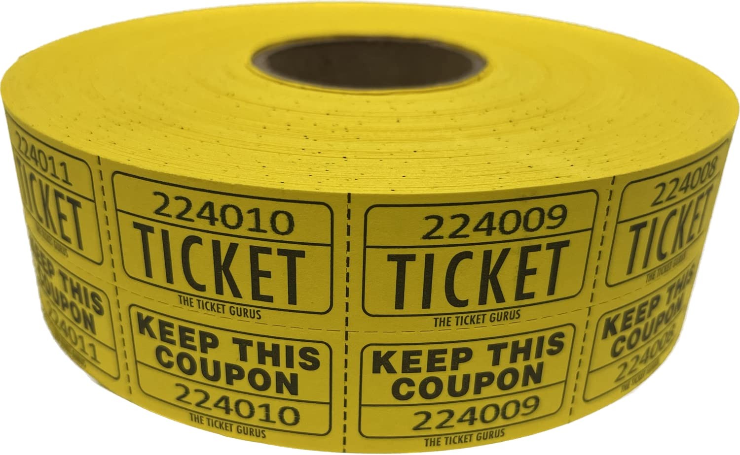 8000 Total 50/50 Raffle Tickets 4 Rolls 2000 Double Blue/Yellow/Red/Green