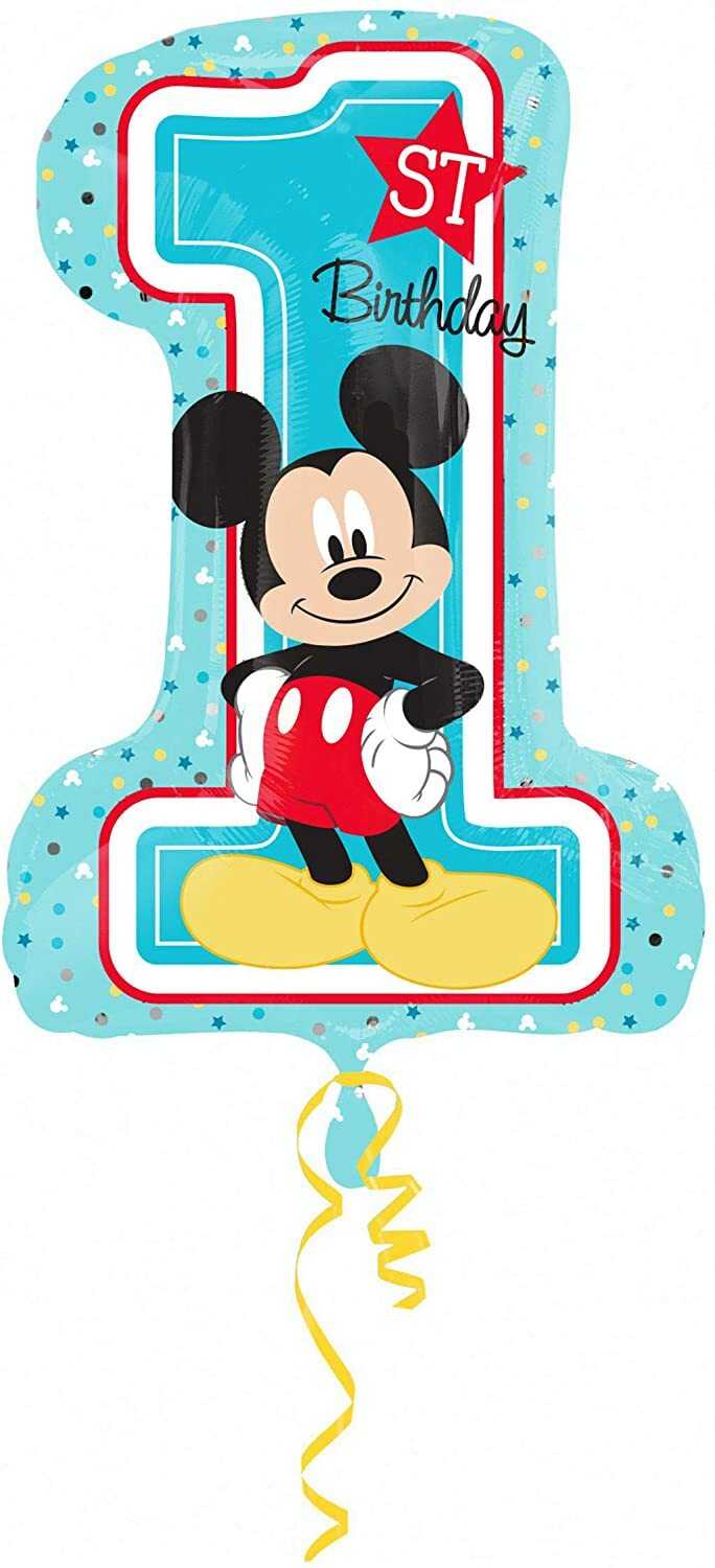 Amscan International 3434301 “mickey Mouse 1st Birthday Super Shape” Foil