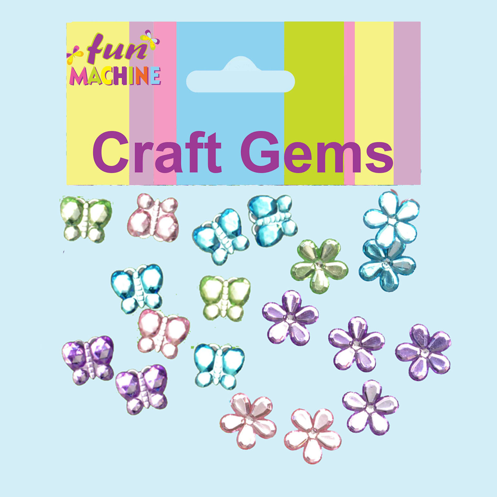 Easter Arts Craft Bonnet Decorations Egg Hunt – Assorted Butterfly Flower Gems