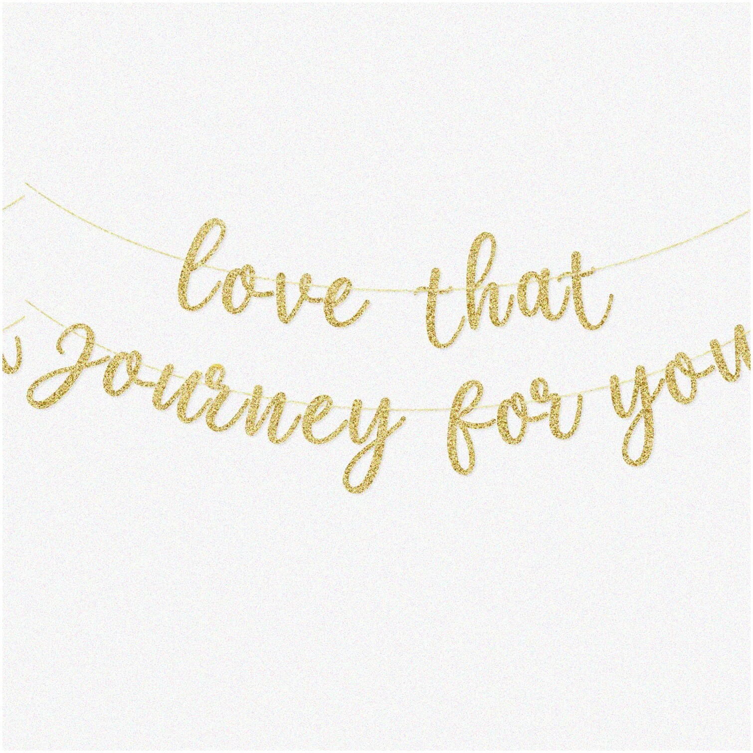 Celebration Love Journey Banner 4.6ft Gold