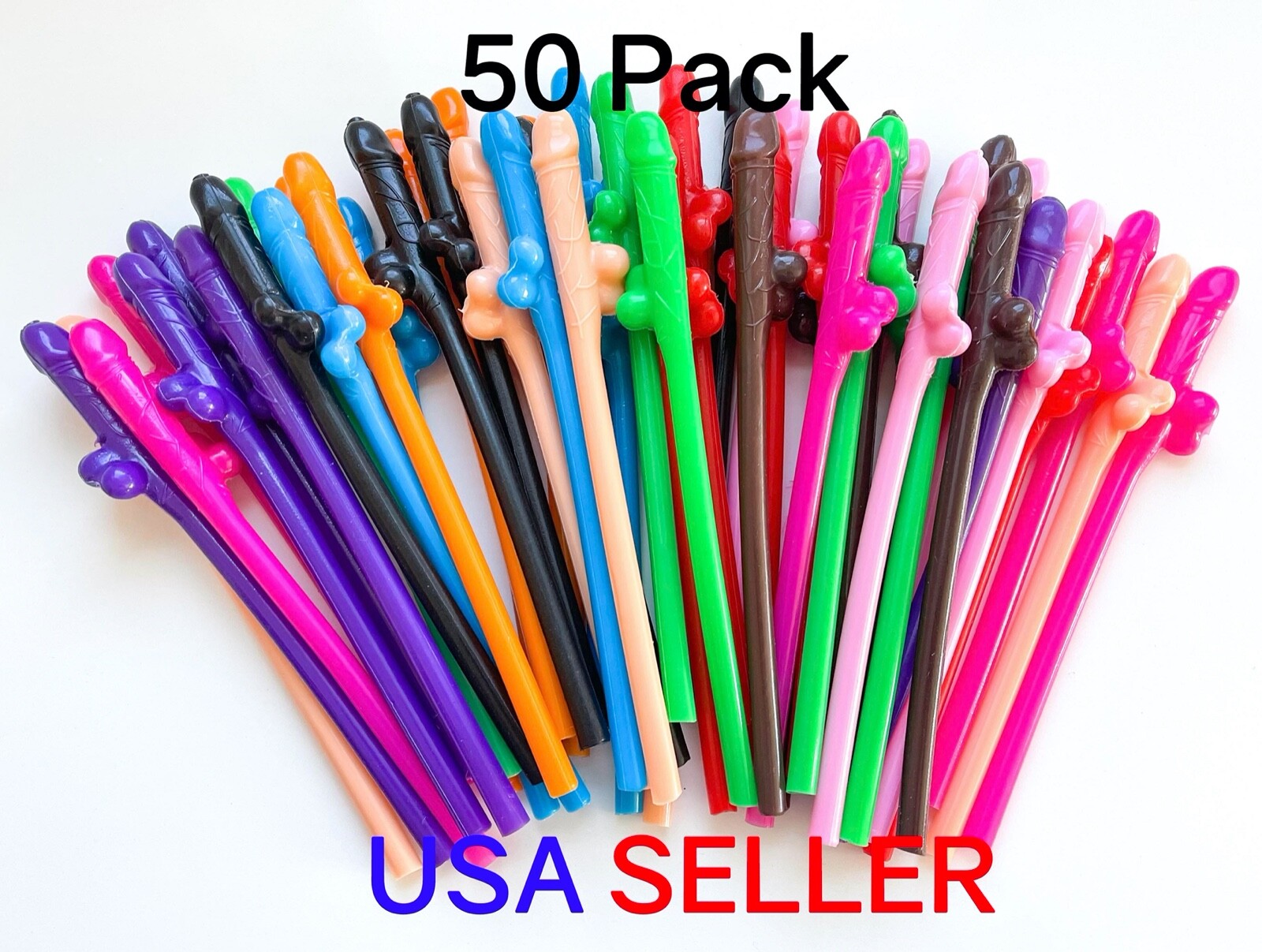 Novelty Penis Straws Bachelorette Party Supplies Decorations Dick Drinking Favor