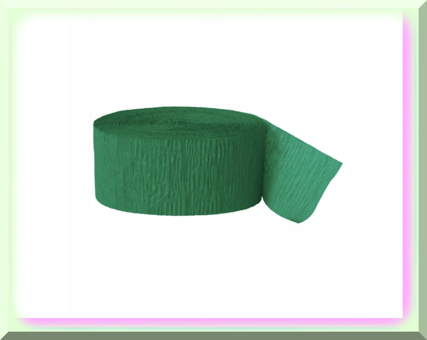 Emerald Crepe Paper Streamer for Celebrations