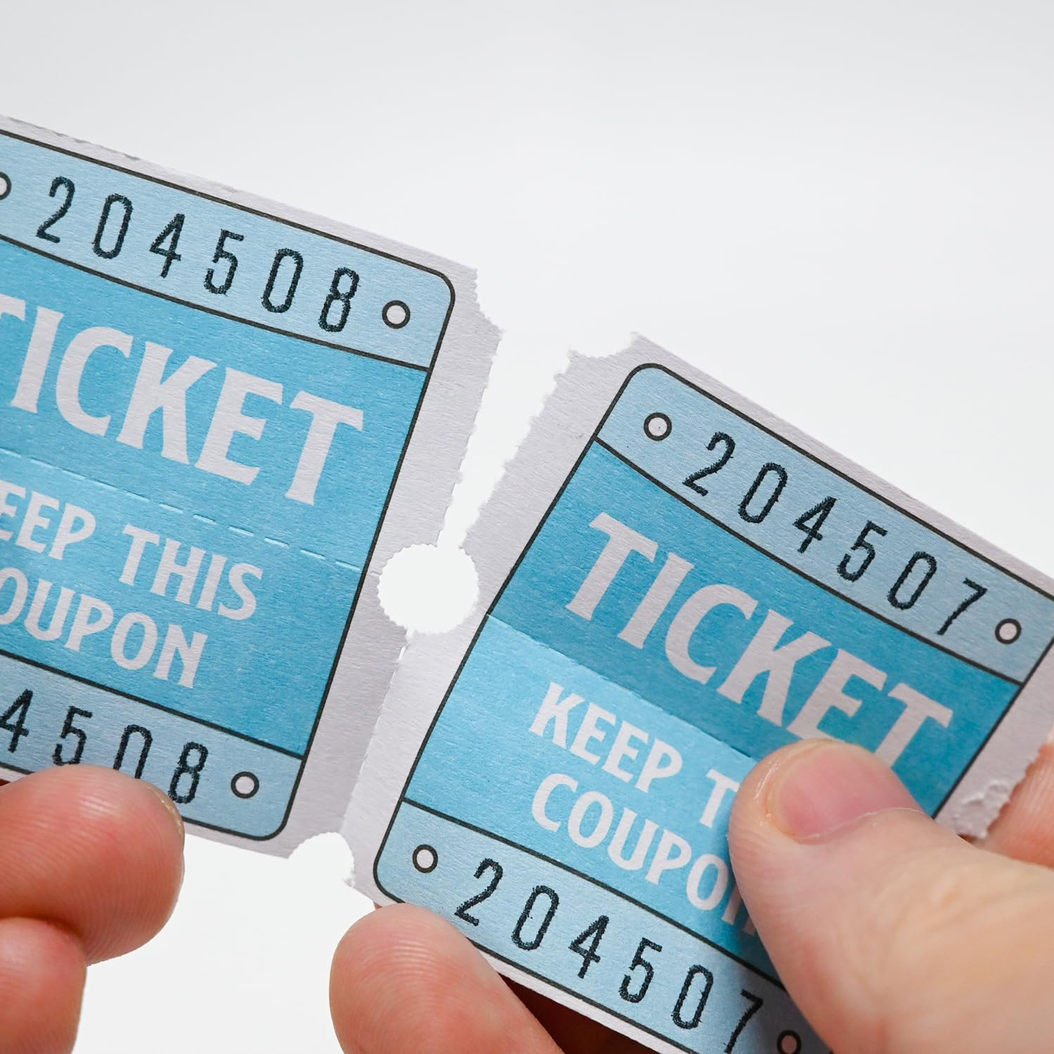 250 Raffle Tickets, 50/50 Double Roll Tickets for Raffles, Carnival, Door Prizes