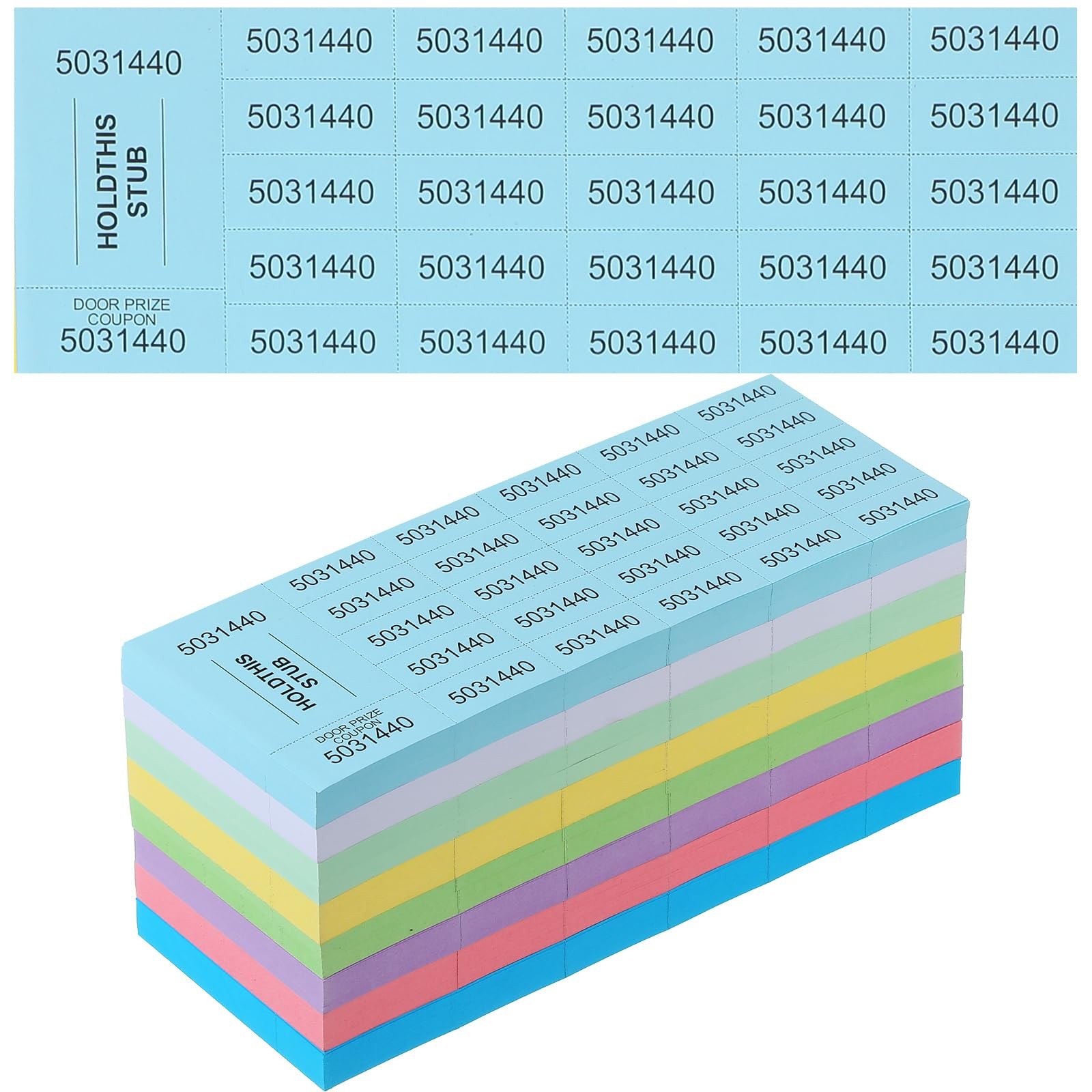 Kosiz 504 Sheets 25 Bid Raffle Ticket with Different Numbers Per Sheet Tickets f