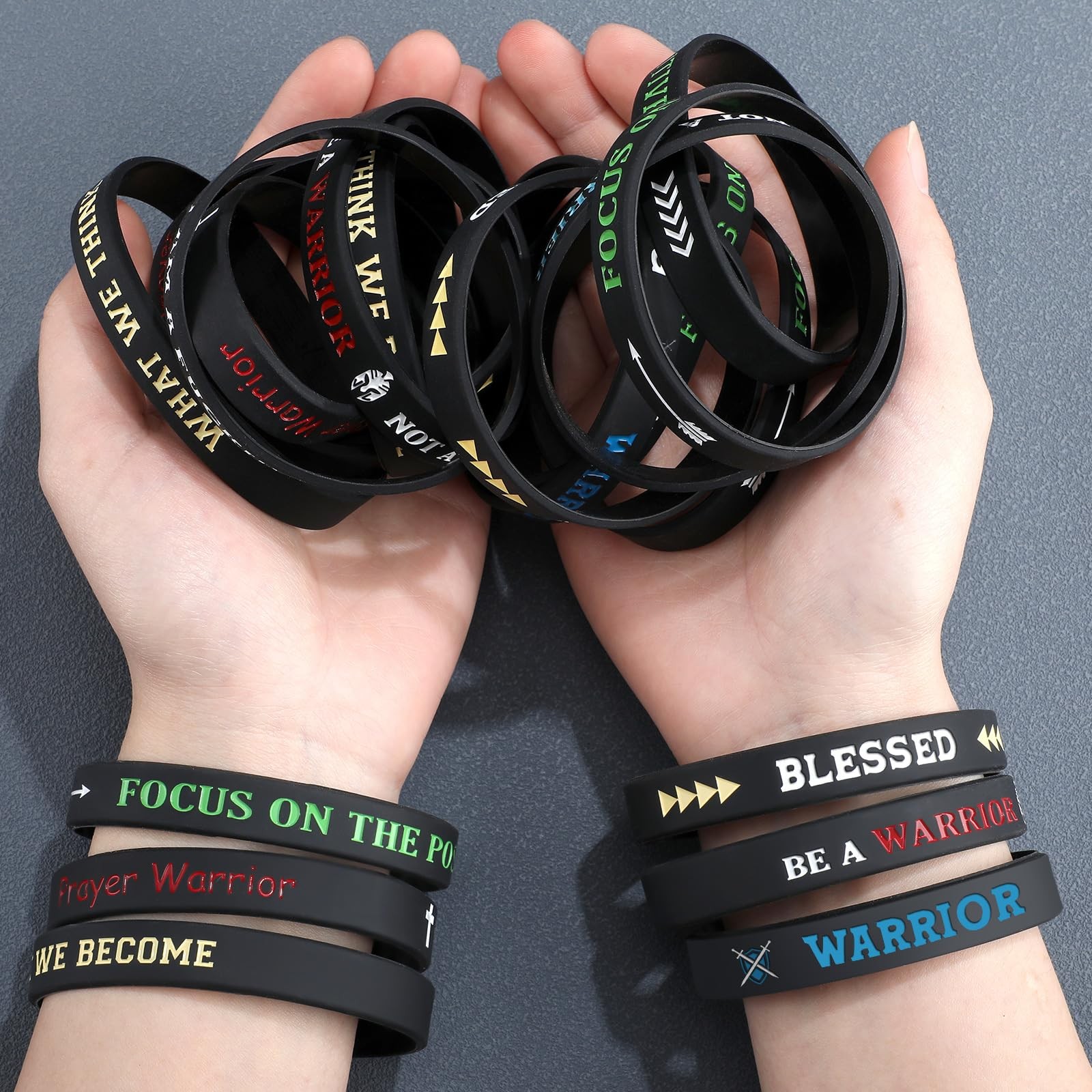 Inspirational Silicone Bracelets Rubber Bands Wristbands