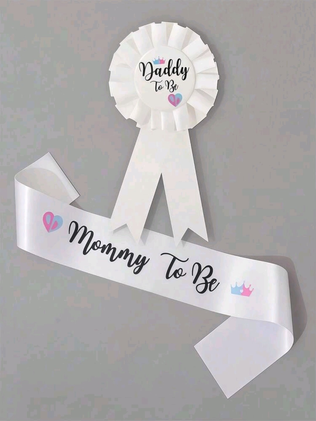 Mommy To Be Sash & Dad To Be PIN
