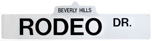 White Rodeo Dr. Street Sign – 3063