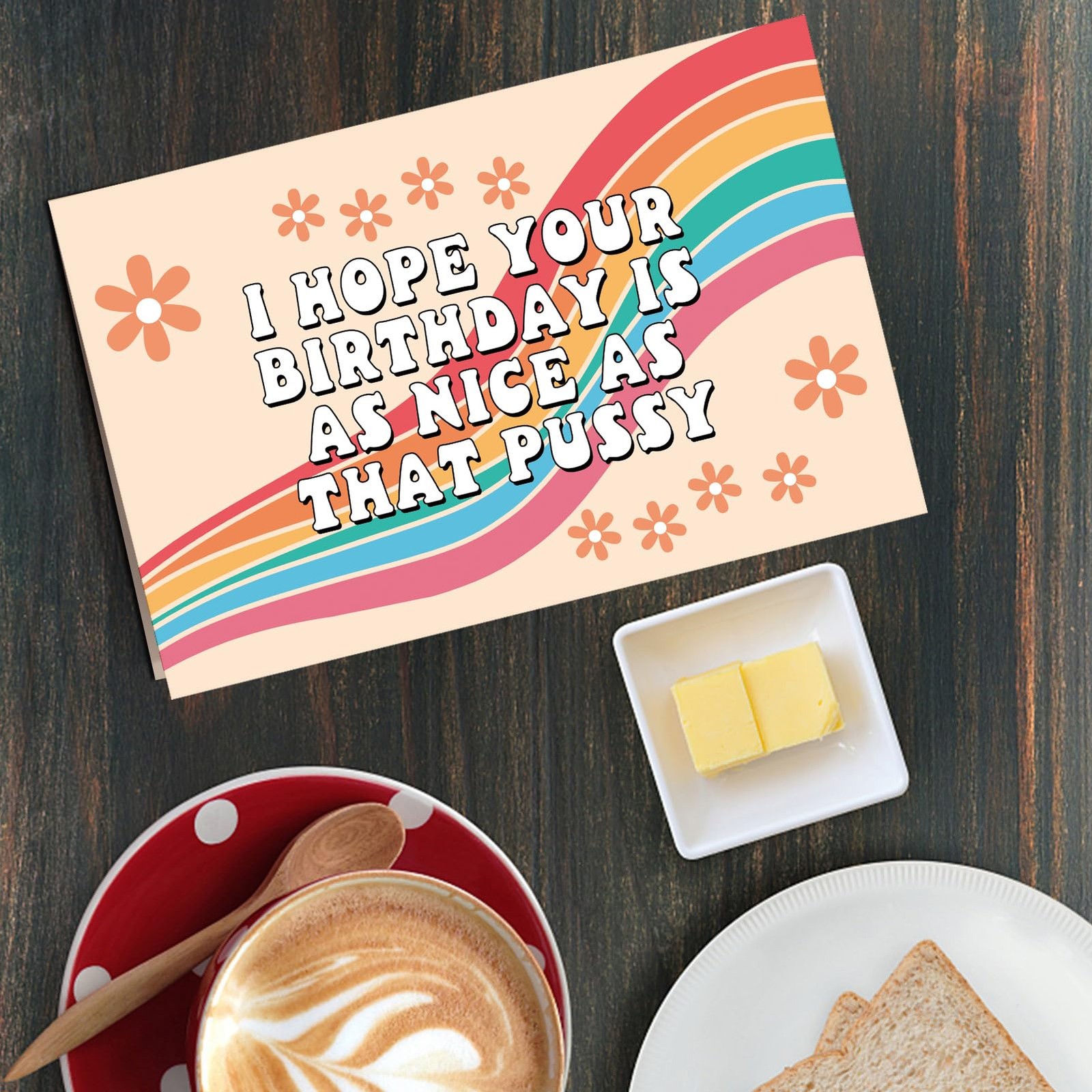Qiliji Funny Birthday Card for Wife 8 inches x 5.3 inches, Dirty