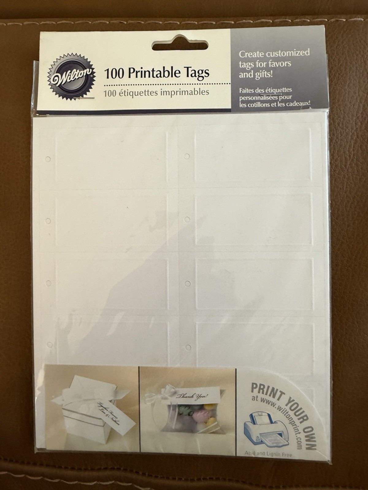 Wilton Printable Tags 100 Paper Tags Print Create Custom Wedding Favor Tags