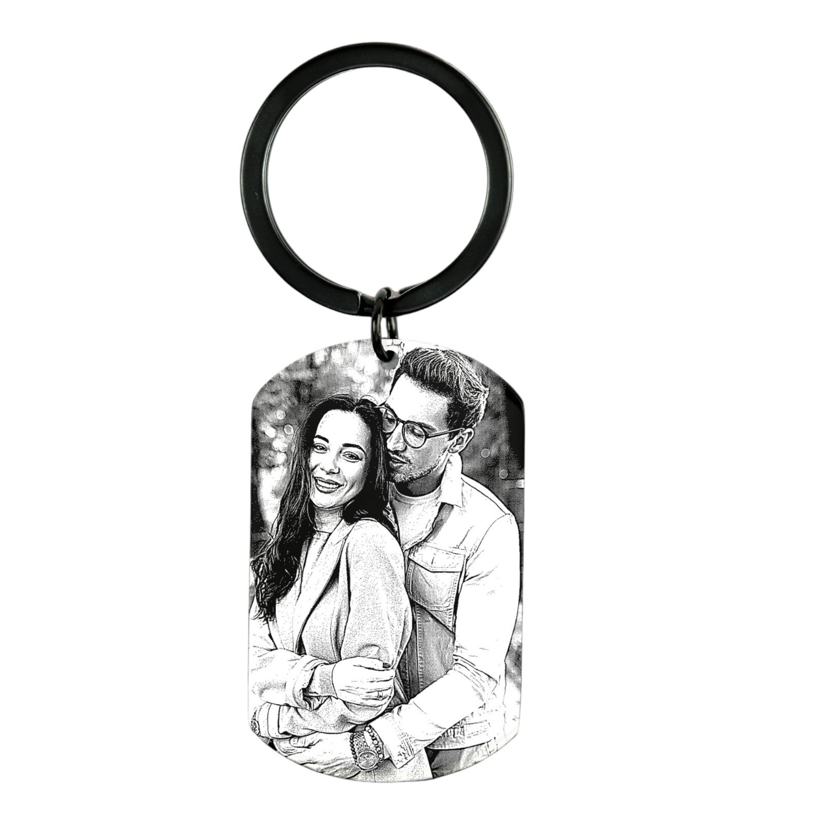Personalised Engraved Keyring, Custom Photo Keychain Gift For Mum, Dad, Him, Her