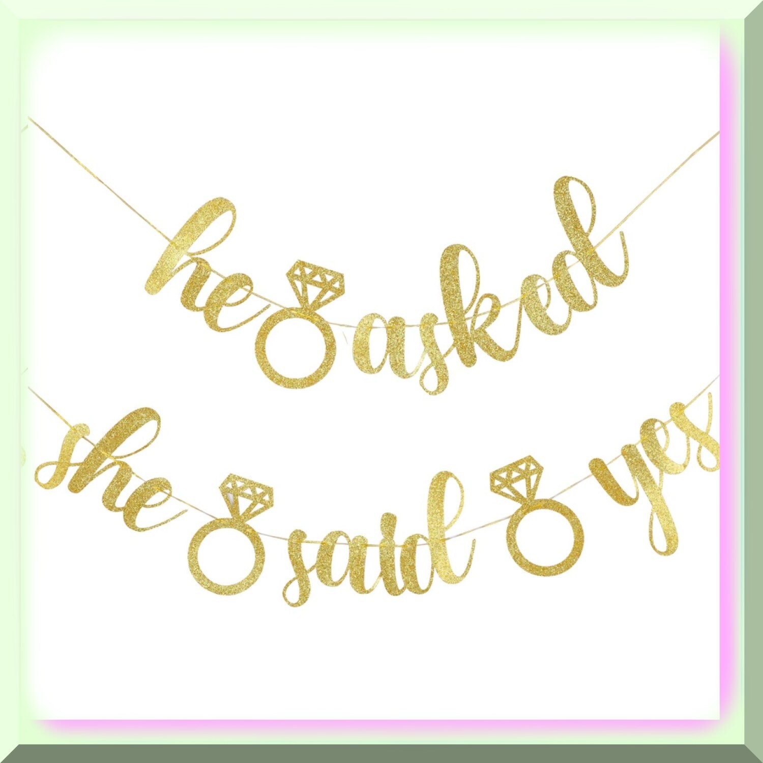 Engagement Celebration Kit with Gold Banners