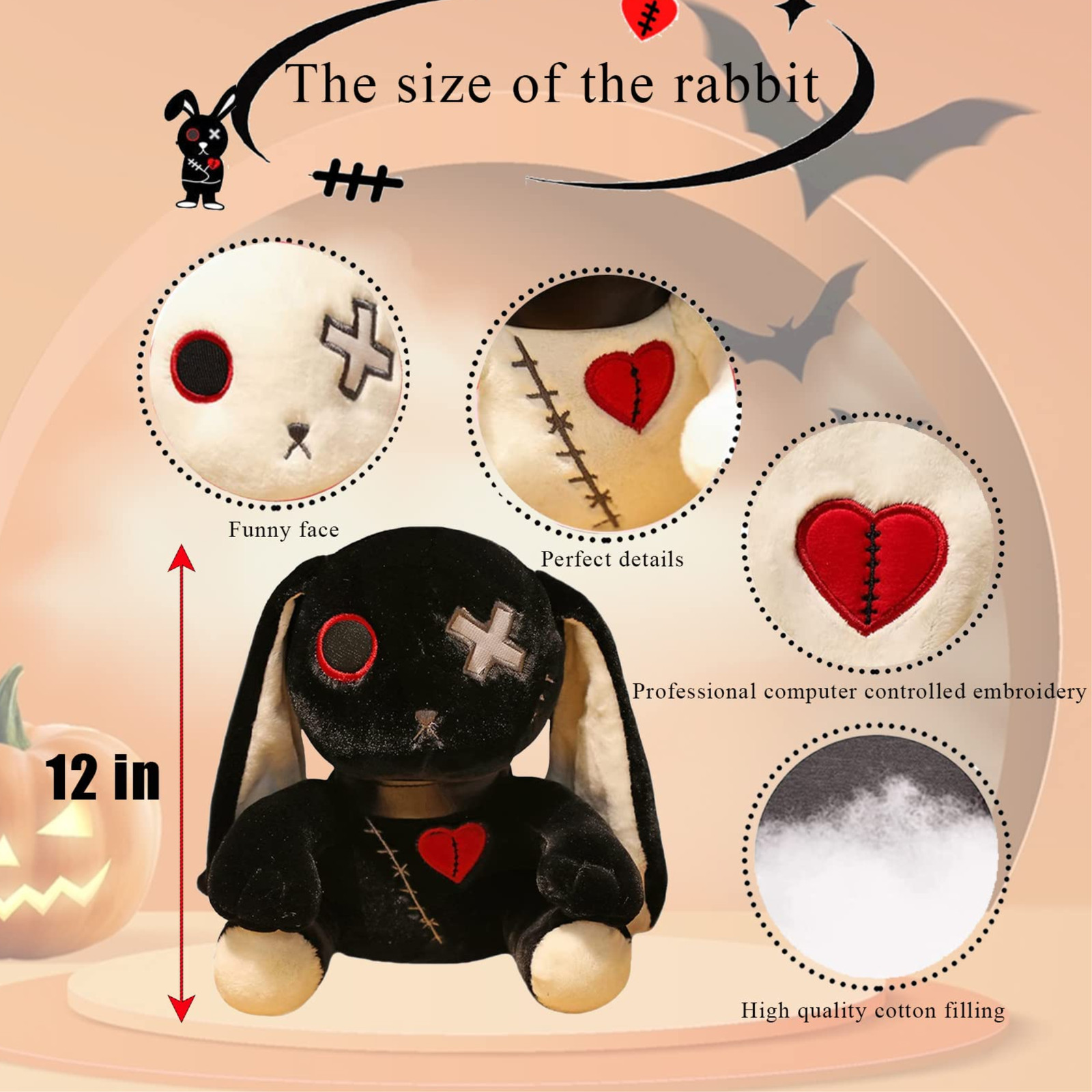 Bunny Stuffed Toy Travel Friendly Rabbit Cross Eye Bachelorette Party Gift Ideas