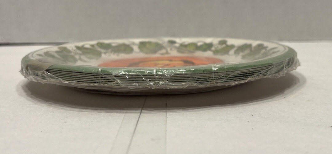 Vintage Hallmark Halloween Plates Jack O Lantern Pack Of 8 Plates 7” Sealed NOS