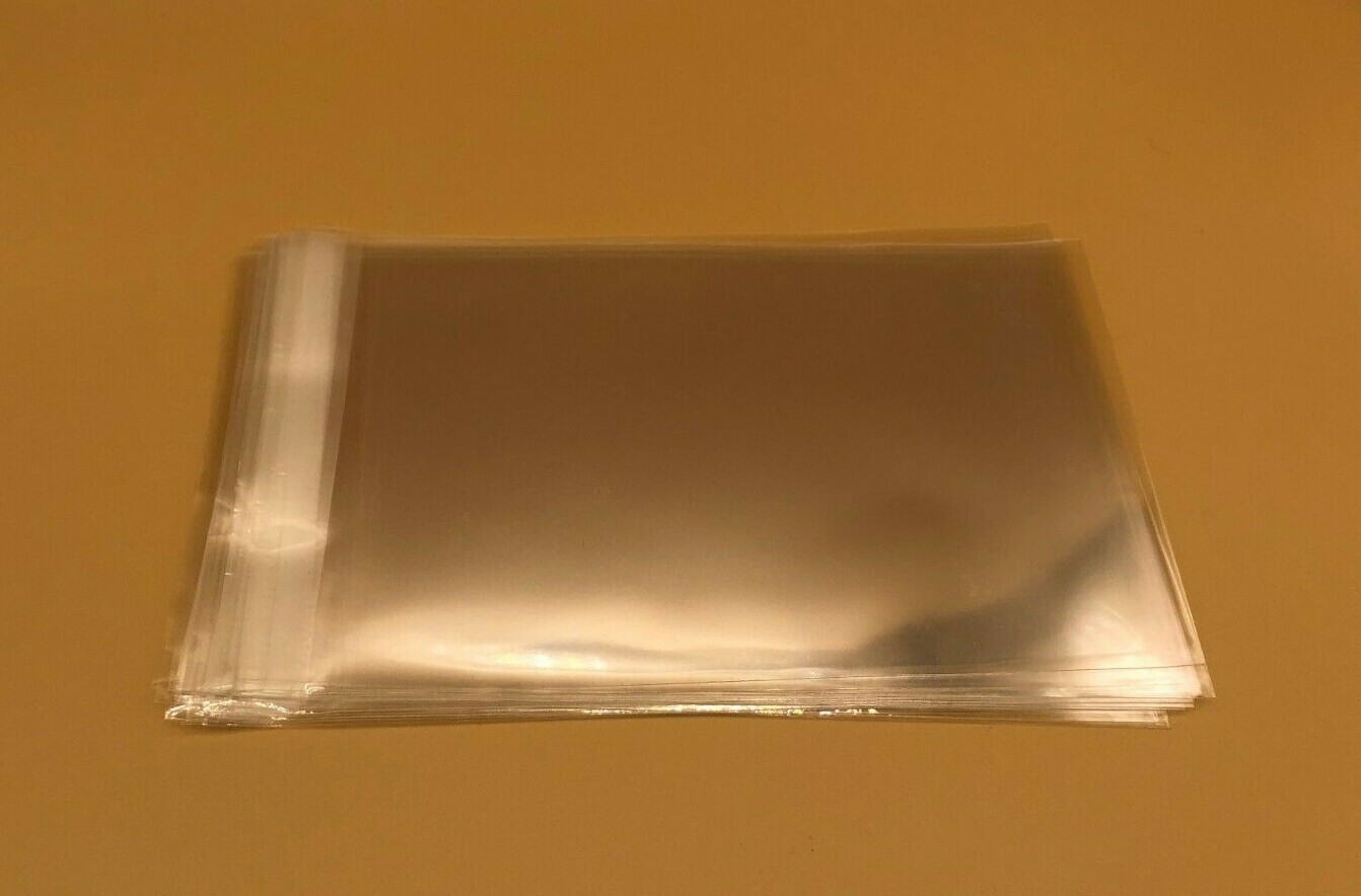 50 Clear Resealable Recloseable Self Adhesive Seal Cello Lip Tape Plastic Bags