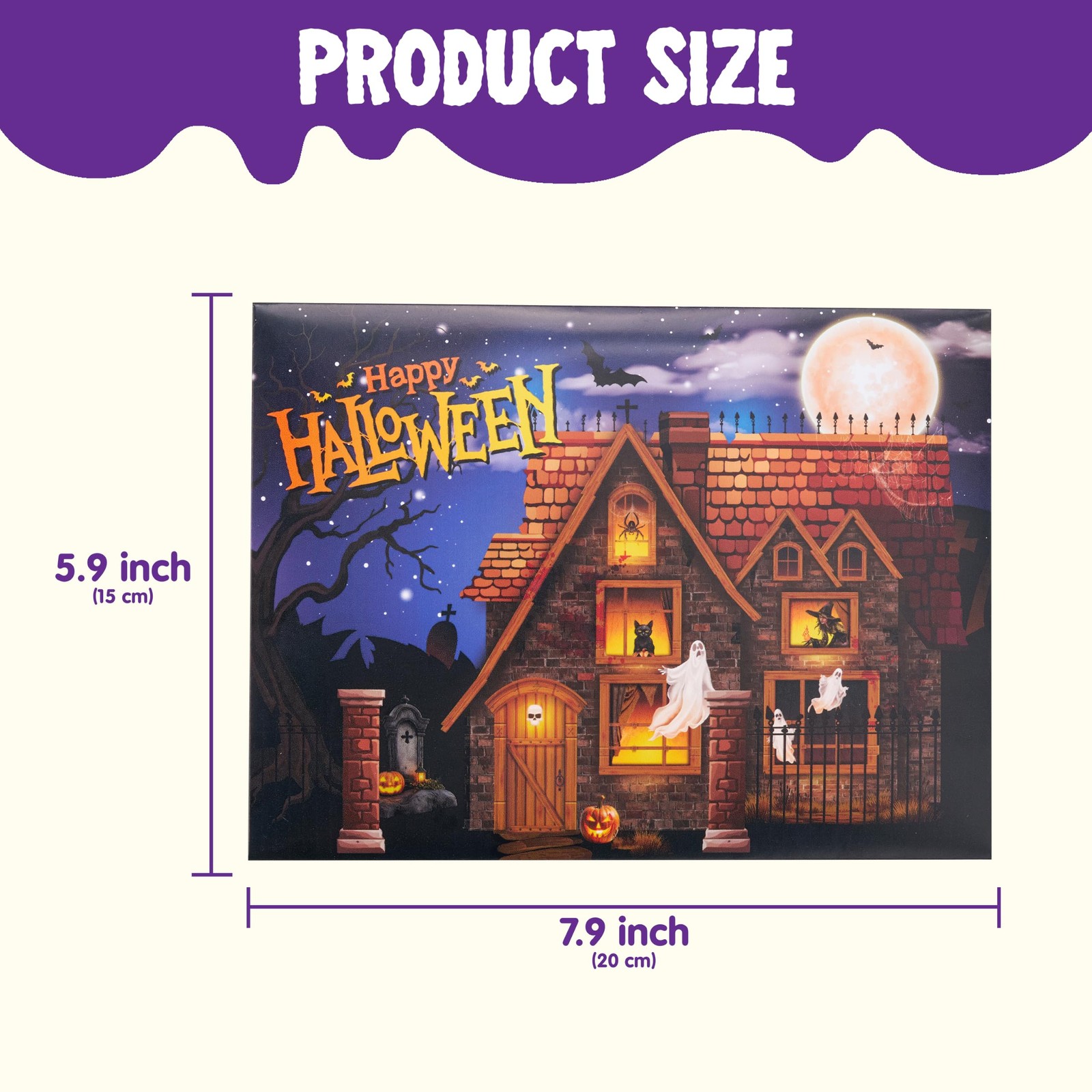 JOYIN Halloween Pop Up Card With Scary Sound and Light, 3D Gift Multicolor