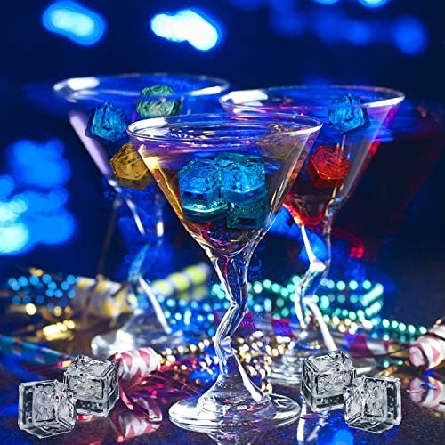 Light Up Ice Cubes 120 Pack,Color Changing Led Ice Cubes Multicolor -120 Pack