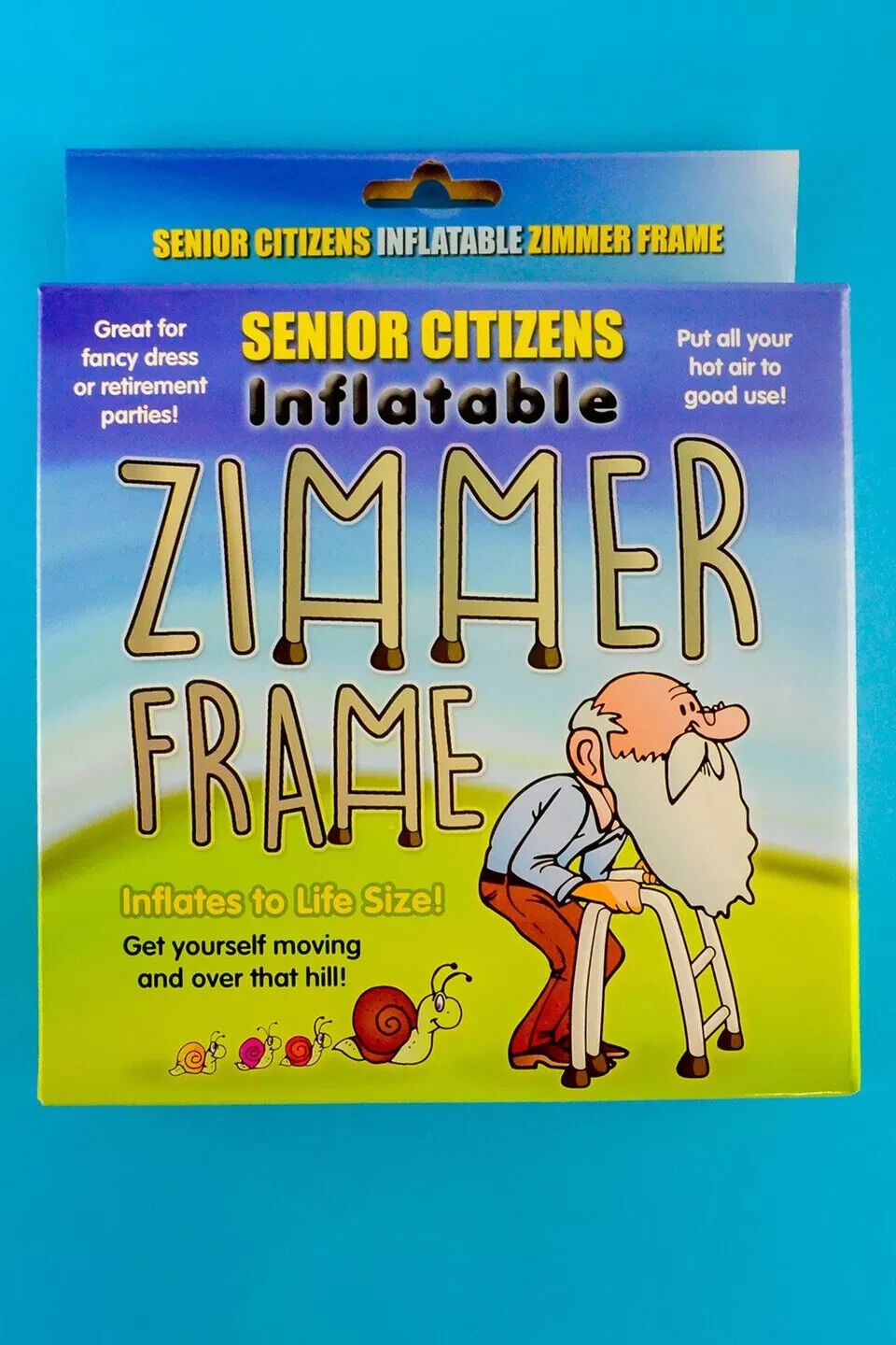 INFLATABLE WALKER – Senior Citizen Over the Hill – Funny Birthday Gag Joke Gift