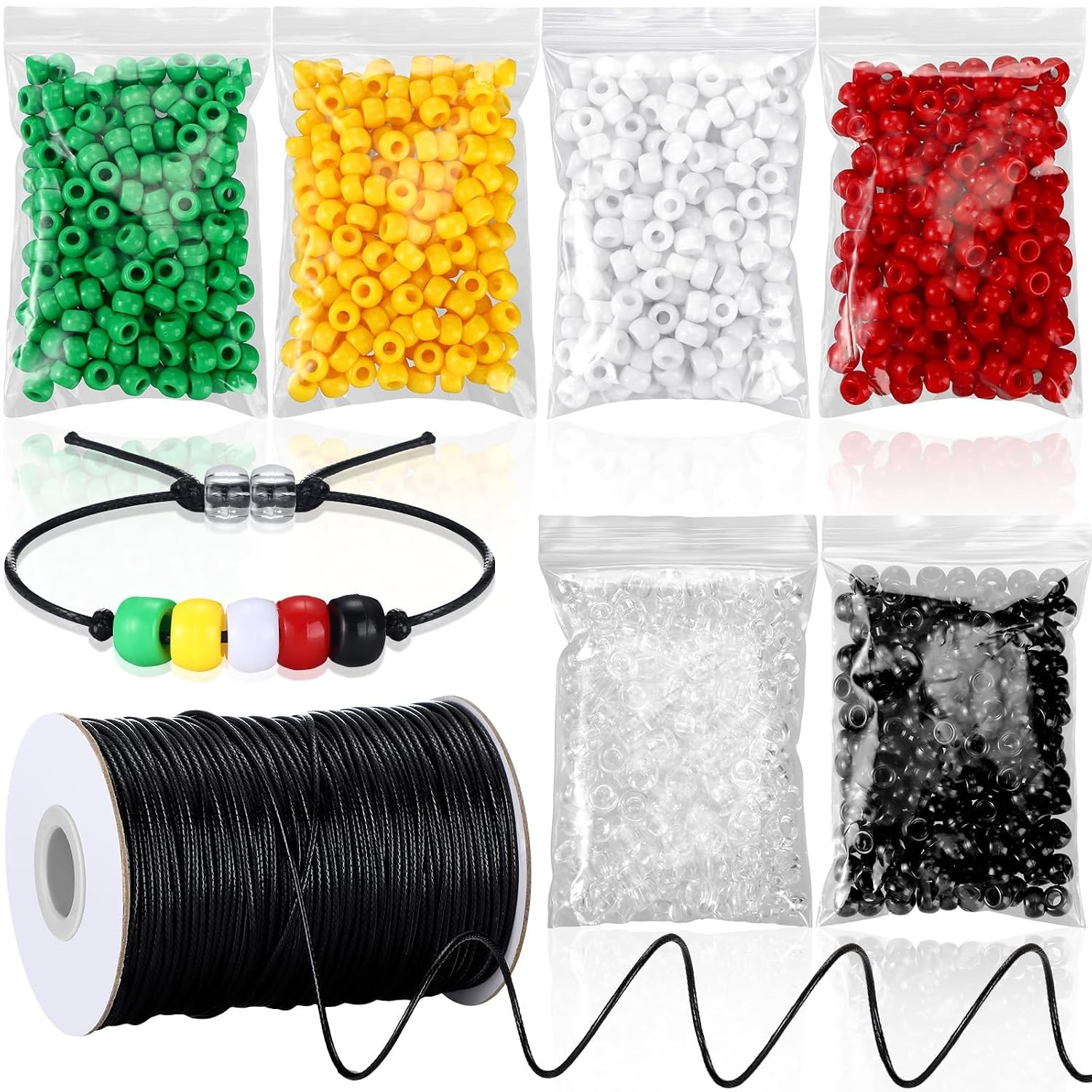 XunYee 1200 Pcs Plan of Salvation Bracelet Bead Bulk Sunday Crafts DIY Wordless