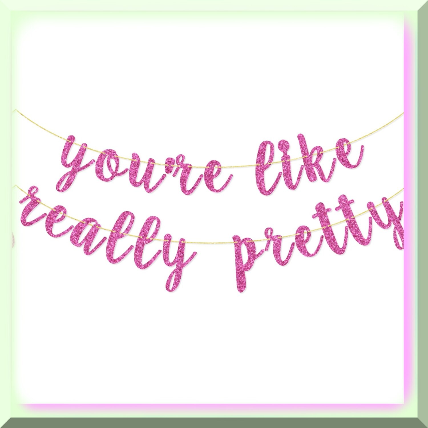 Pink Glitter Celebration Banner