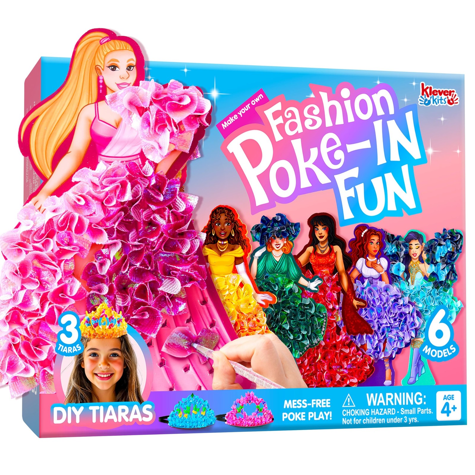 JOVA Klever Kits Poke in Fun Art Crafts for Kids Ages 4-8, Princess Dress-up,…