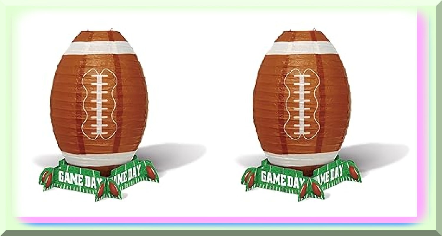 Football-themed Paper Lantern Centerpieces