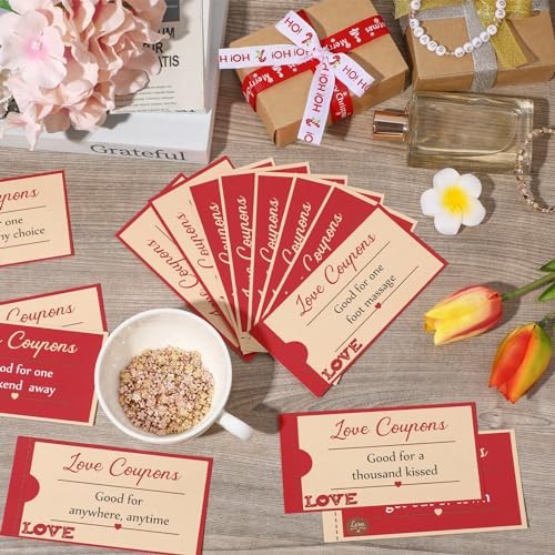 30 Pieces Love Coupons for Him or Her, Valentines Romantic Love Voucher Funny