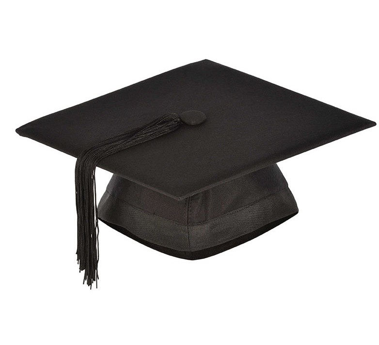 Graduation Mortarboard – Master’s Fitted Cap Colour Hat Academic Gown Accessory