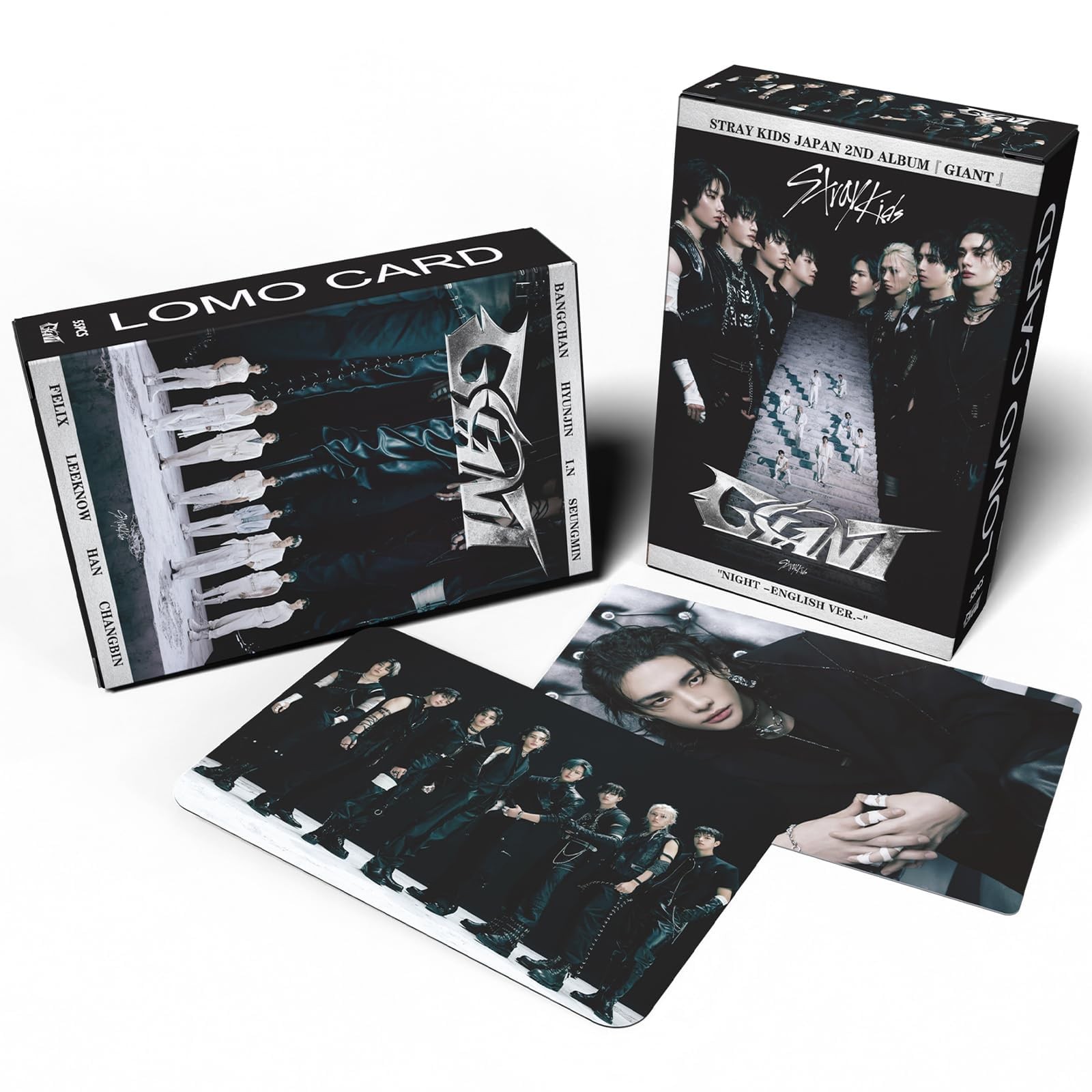 KPOPBP Giant Album Photocards 55 PCS KPOP 3.5 x 2.5 x 0.75 inches, black