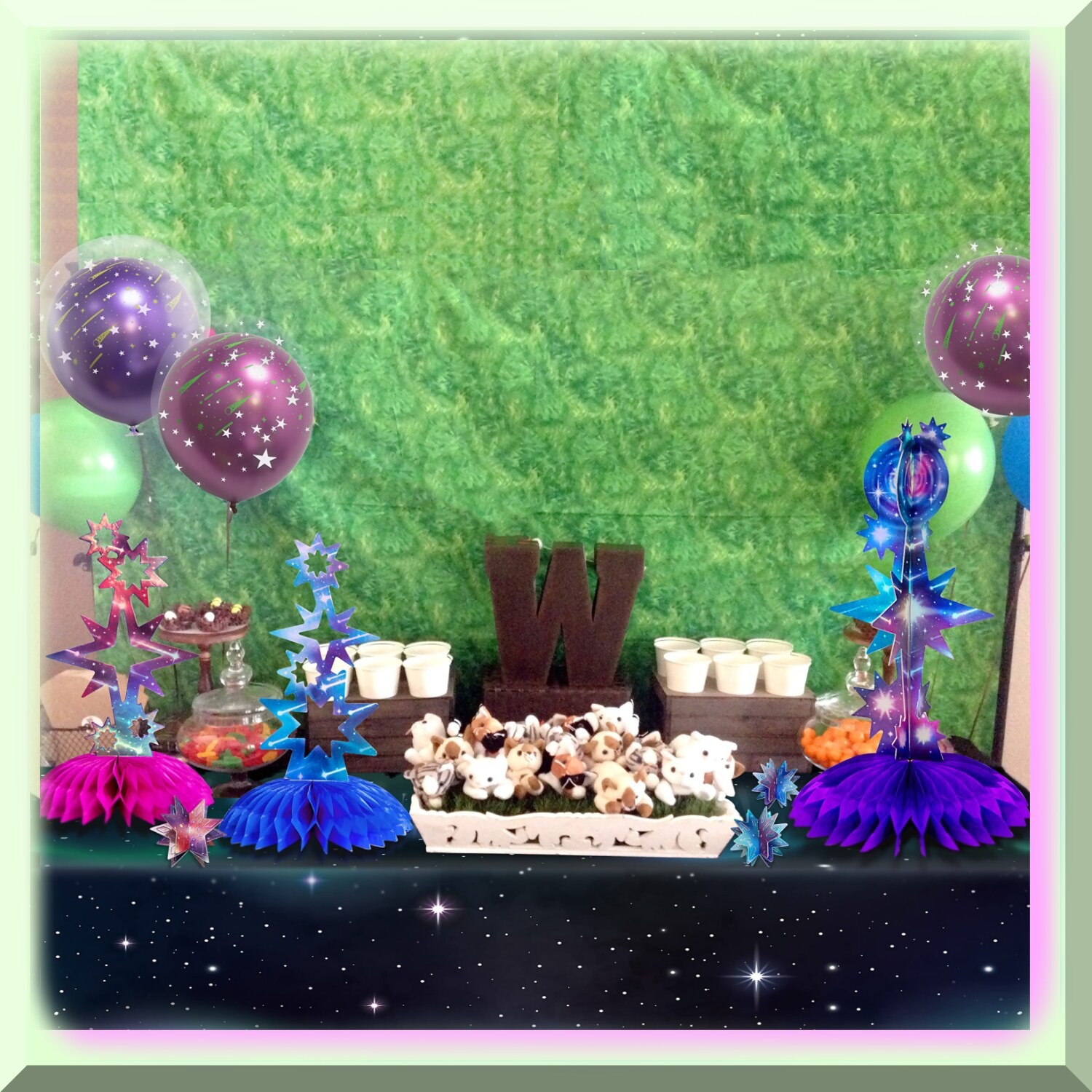 Galaxy Space Themed Table Decorations Set